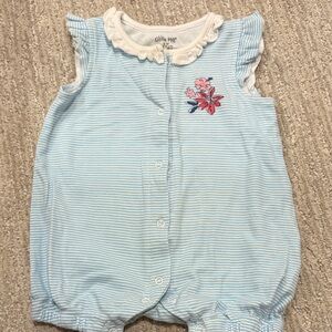 Little Me Blue and White Baby Outfit